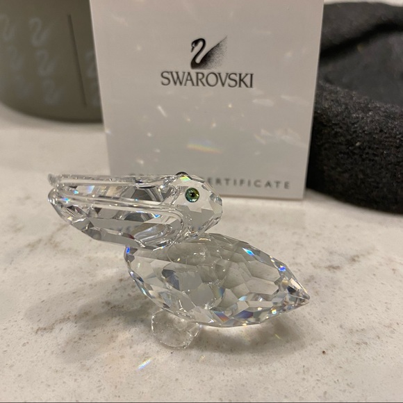 Swarovski Other - SWAROVSKI Crystal miniature figurine “Pelican” with irredentist eyes - pristine